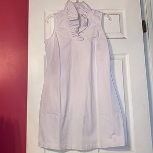 Mud Pie White Ruffle Neck Dress